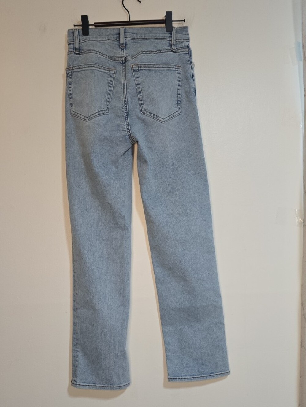 Frame Le Sleek Straight Leg Blue Jeans high-rise denim Classic Essential - Picture 4 of 10